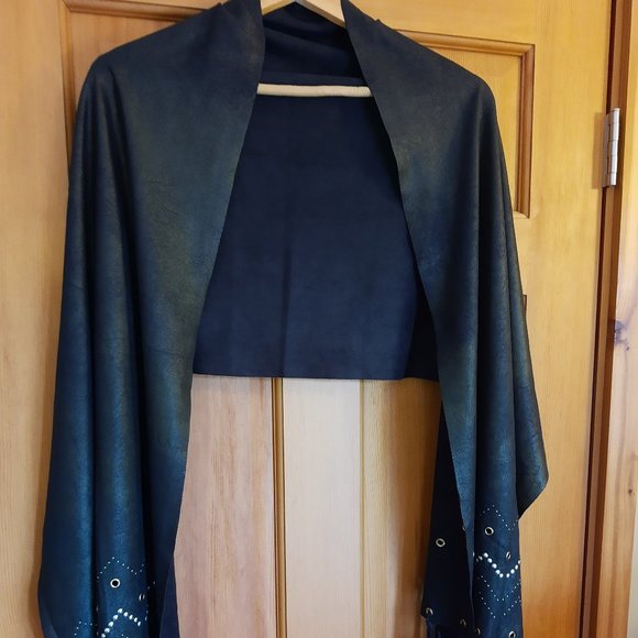 mark by Avon black boho scarf soft suede-like - Picture 8 of 9